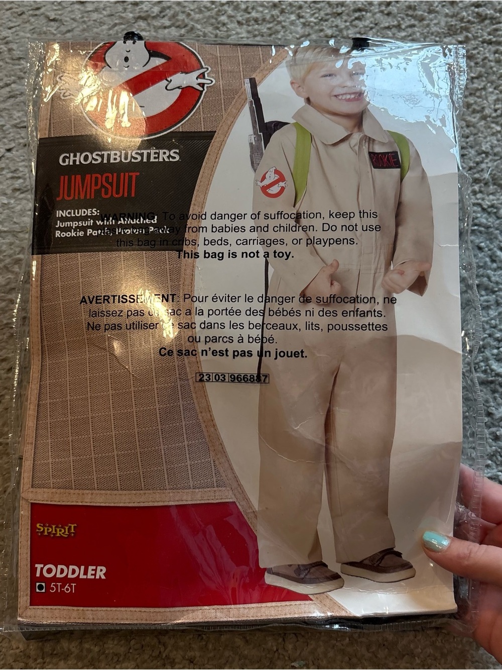 Ghostbusters Kids Costume NEW 5T 6T Spirit Halloween